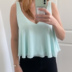 Zara Aqua Blouse